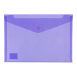 Icon PP Document Wallet A4 Button Closure Purple - Cafe Supply