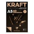 Clairefontaine Kraft Pad Brown Black A5 60sh - Cafe Supply