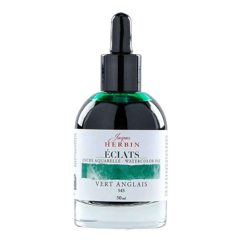 Jacques Herbin Eclats Watercolour Ink 545 British Racing Green 50ml - Cafe Supply