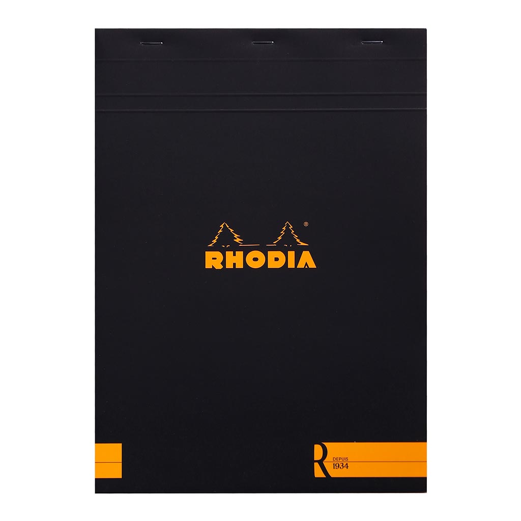 Rhodia le R Pad No. 18 A4 Lined Black - Cafe Supply