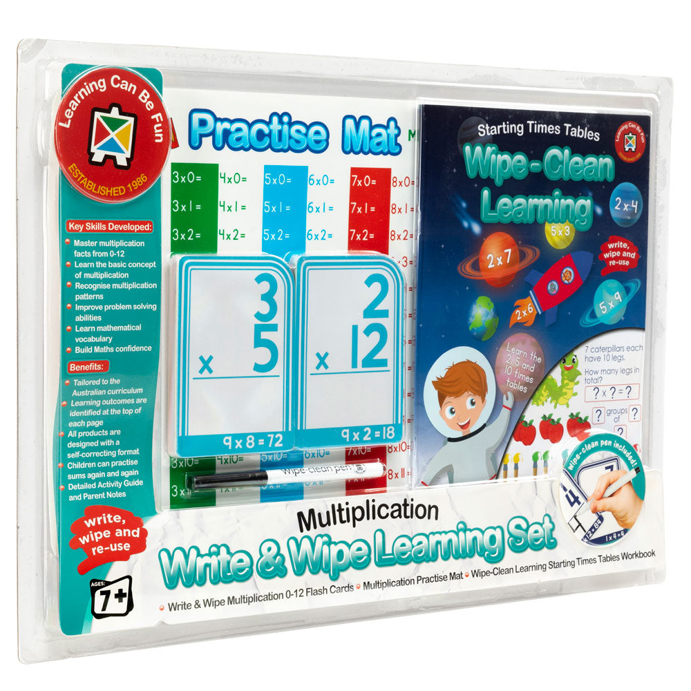 LCBF Write & Wipe Learning Set Multiplication - Cafe Supply