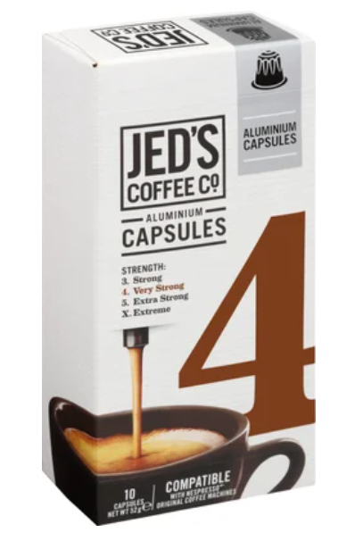 Jed's Coffee Co. #4 Very Strong Coffee Capsules 10pk - Cafe Supply