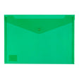Icon PP Document Wallet A4 Button Closure Green - Cafe Supply