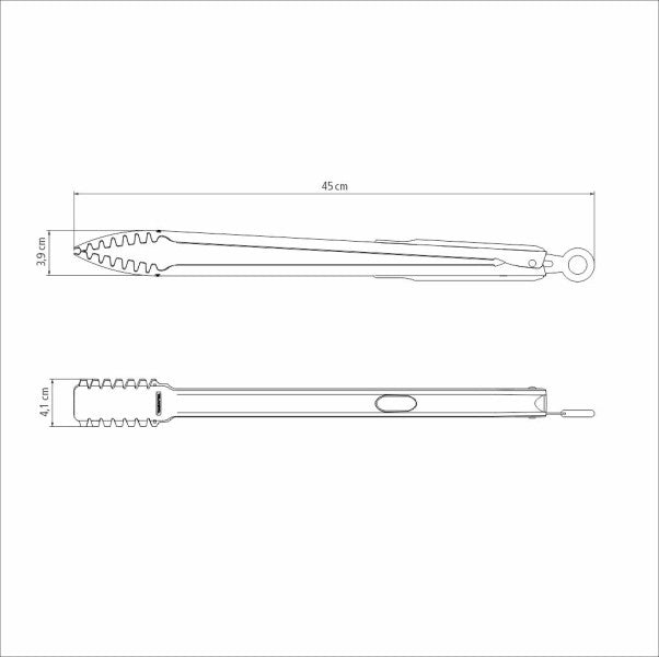 Tramontina Churrasco Black Barbecue Meat Tong 45cm - Cafe Supply