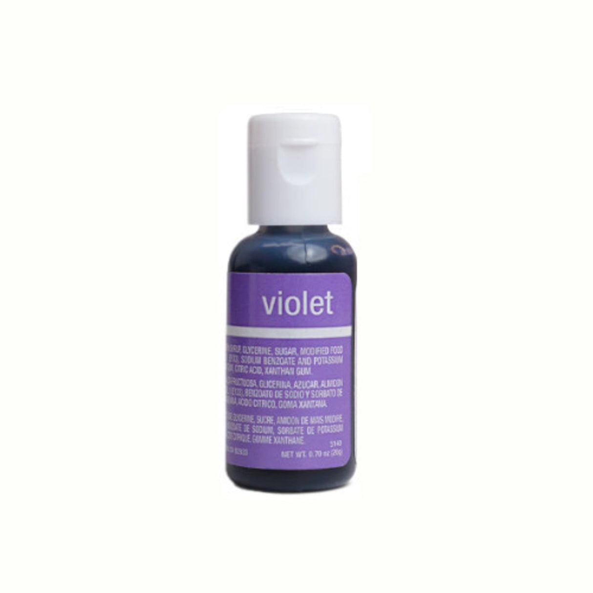 Chefmaster Liqua Gel Violet .70oz Bottle - Cafe Supply