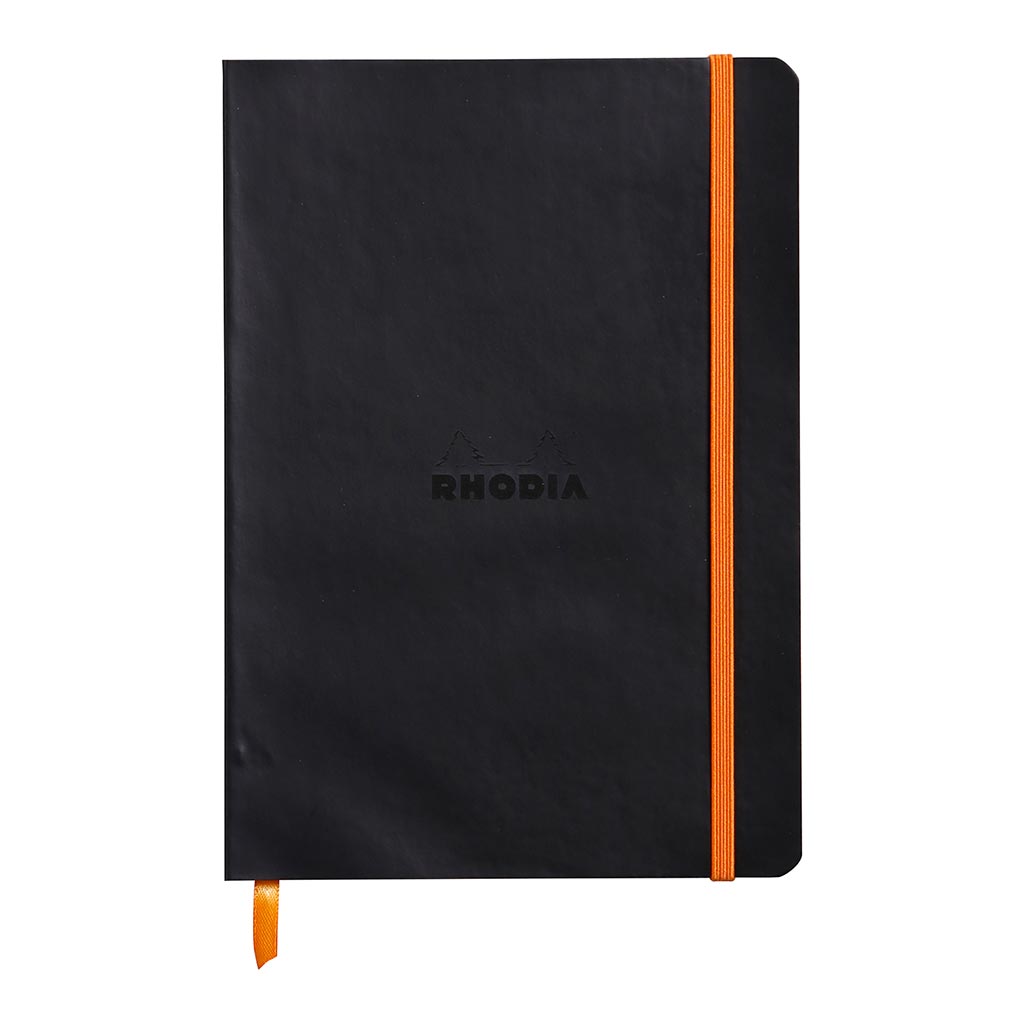 Rhodiarama Softcover Notebook A5 Lined Black - Cafe Supply