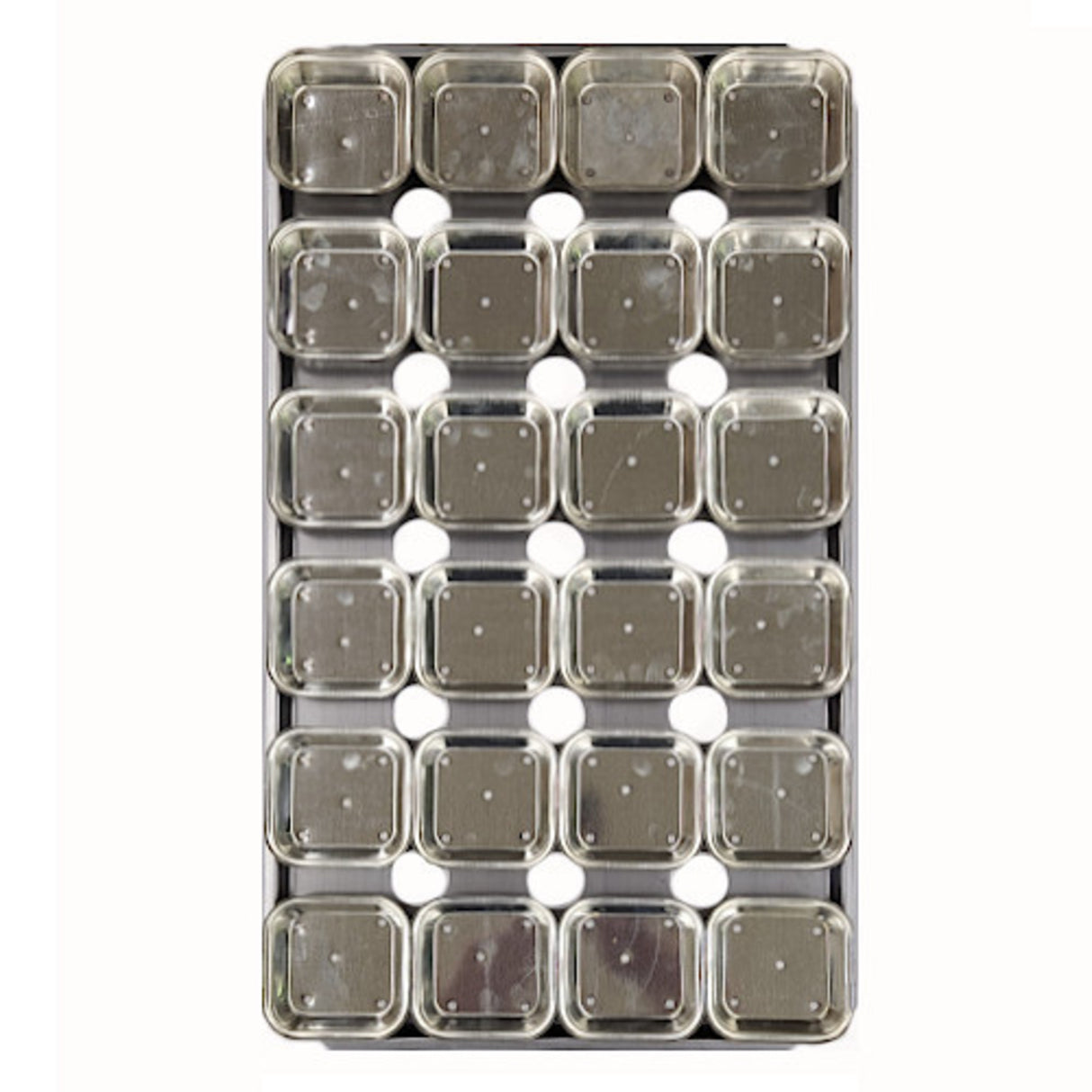 Palletized Pie Tins, (24) Square tins 108x27mm, Tray size 720x460mm - Cafe Supply