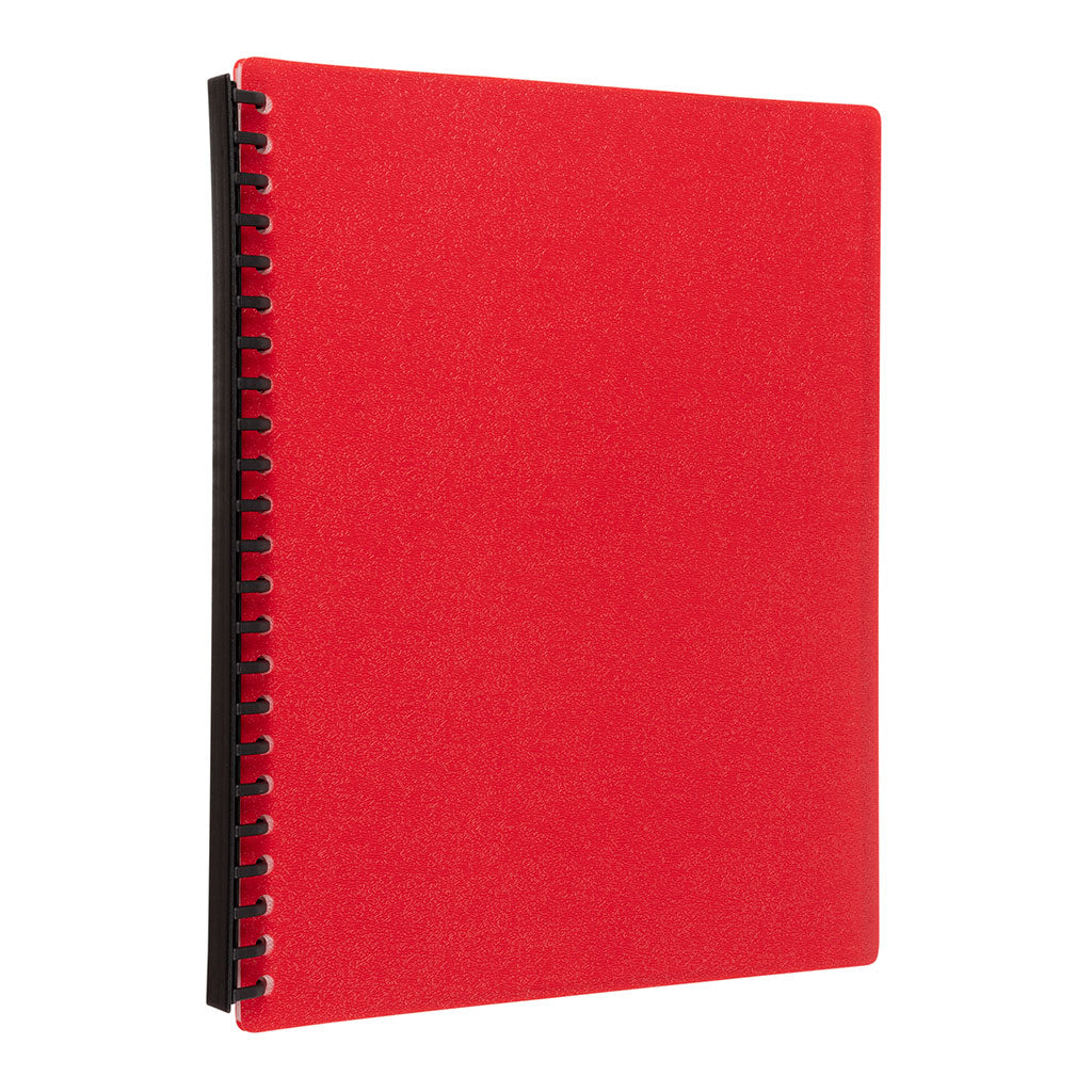 Icon Refillable Display Book A4 20 Pocket Red - Cafe Supply