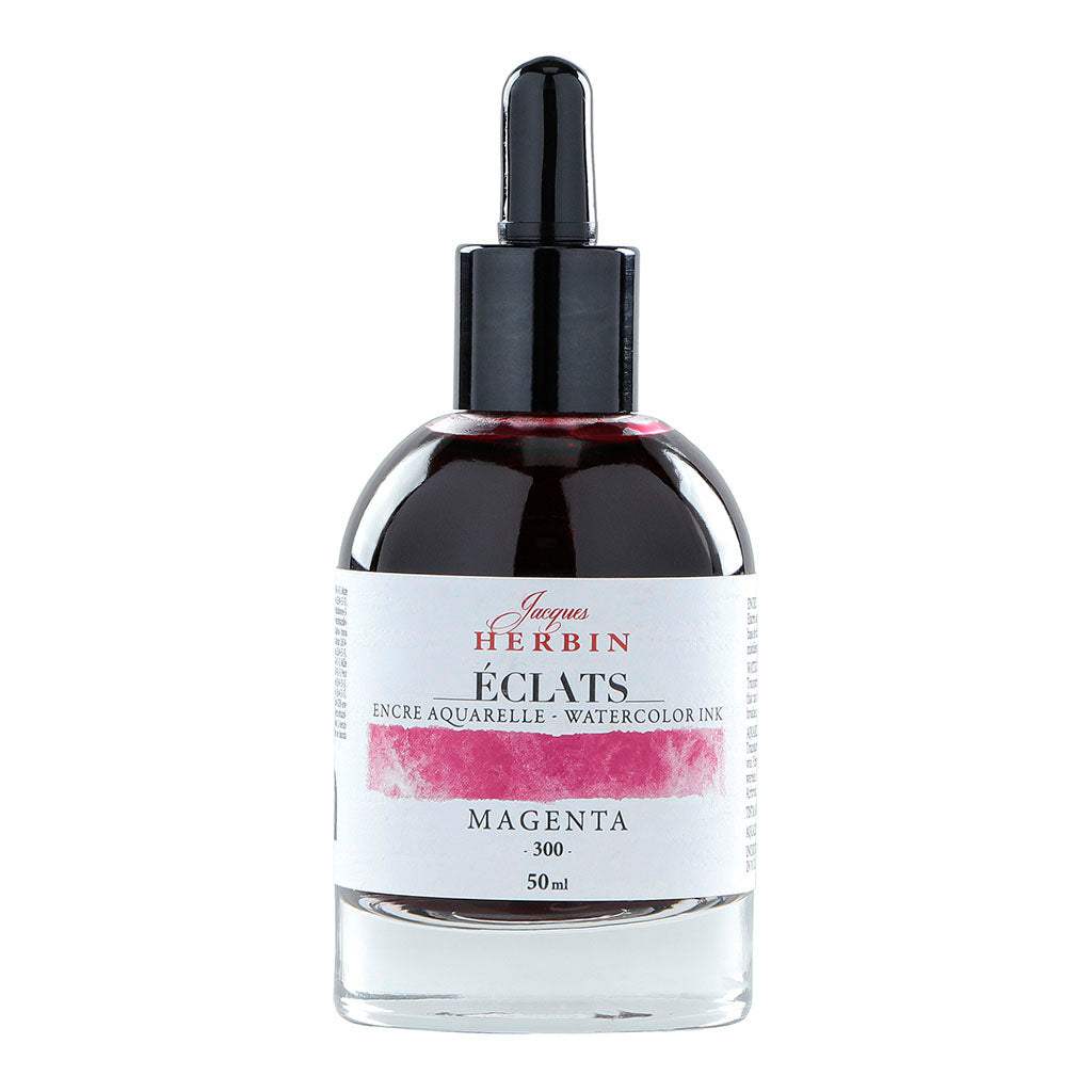 Jacques Herbin Eclats Watercolour Ink 300 Magenta 50ml - Cafe Supply