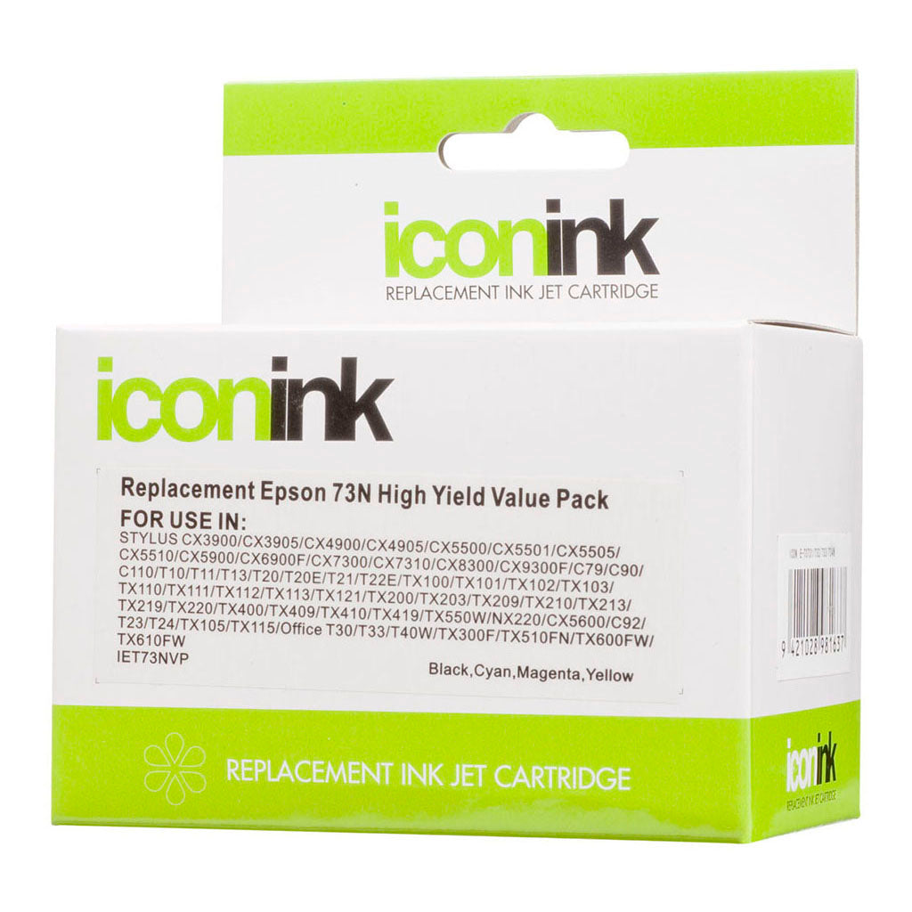 Icon Compatible Epson 73N BCMY Ink Value Pack - Cafe Supply
