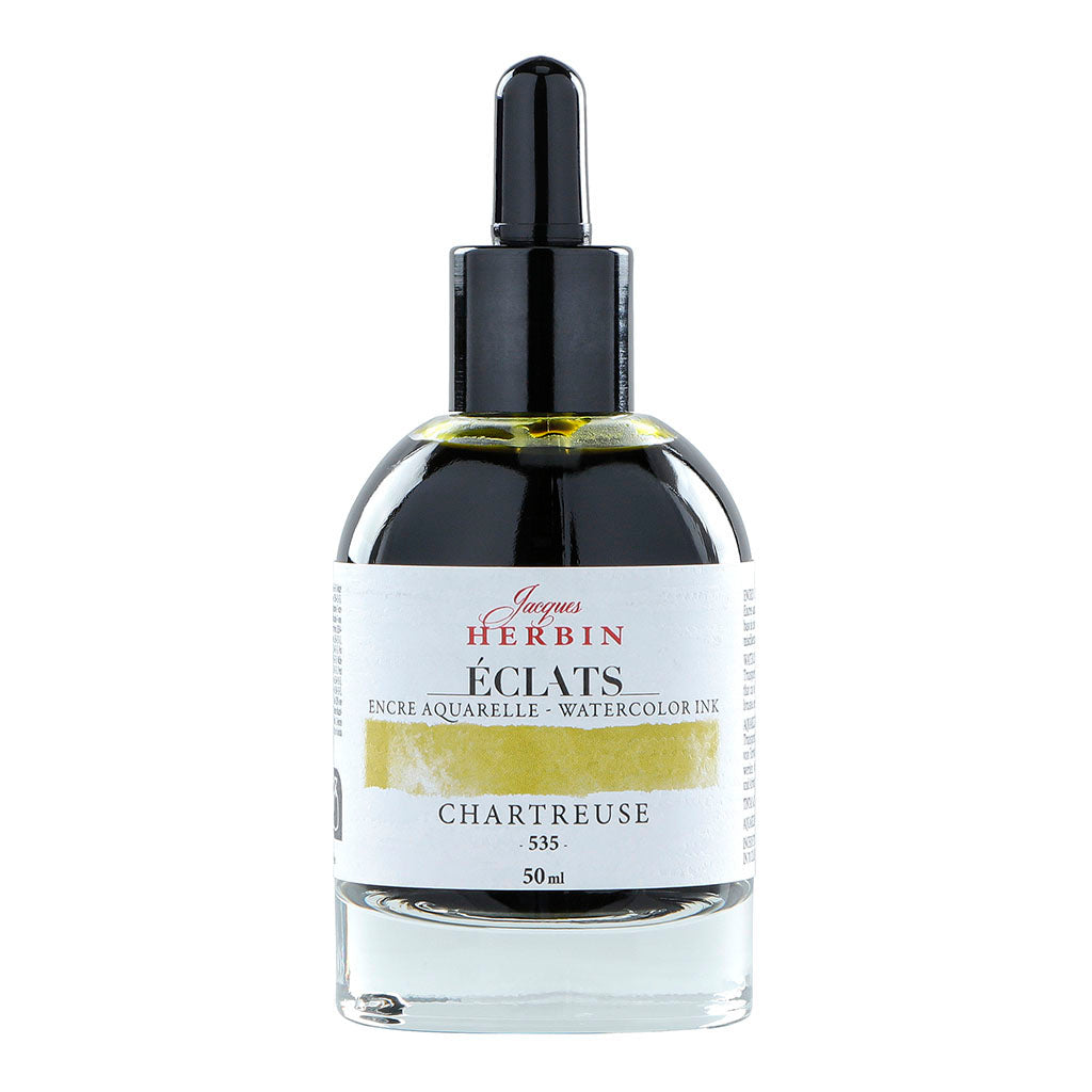 Jacques Herbin Eclats Watercolour Ink 535 Chartreuse 50ml - Cafe Supply