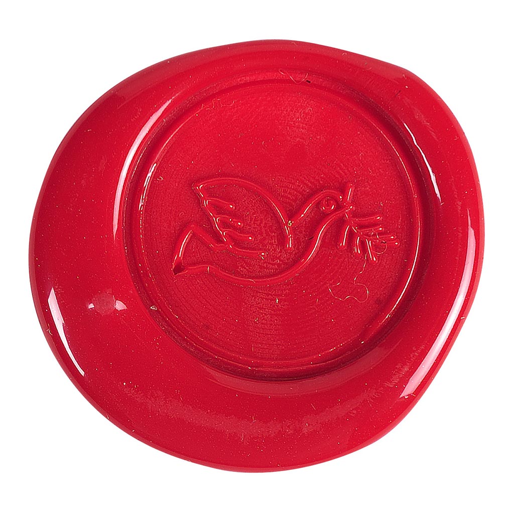 Herbin Engraved Seal Brass Disc Dove - Cafe Supply
