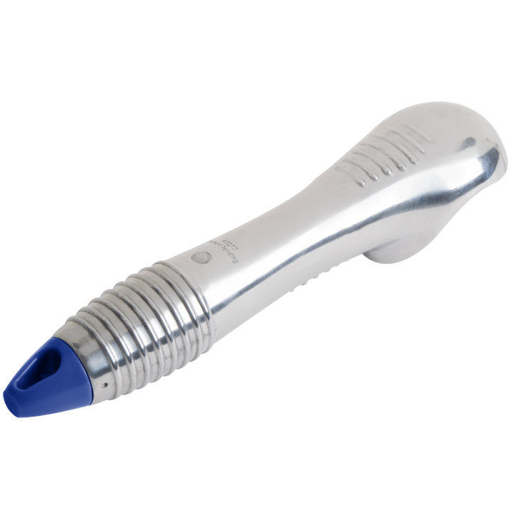 3-ounce aluminum ice cream scoop with blue end - Cafe Supply