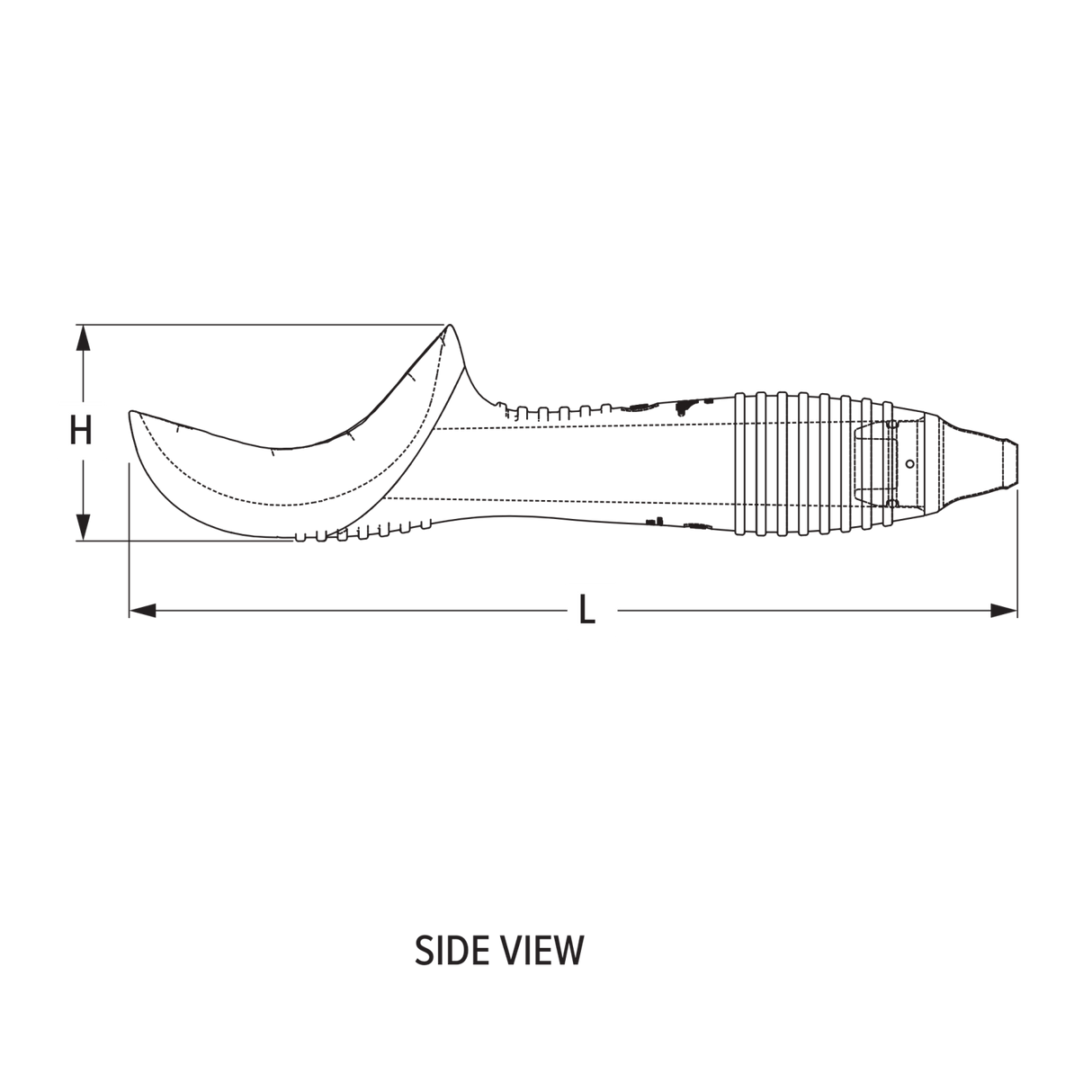 3-ounce aluminum ice cream scoop with blue end - Cafe Supply