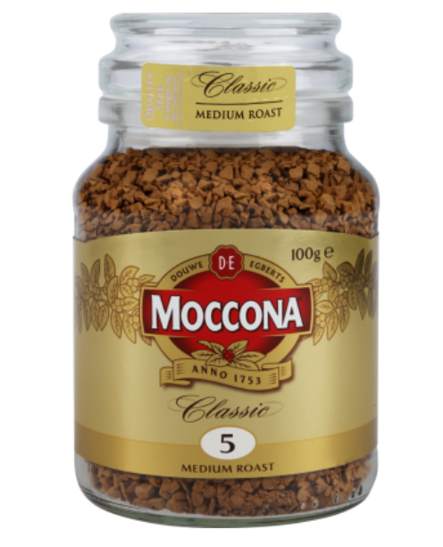Moccona Classic Medium Roast Instant Freeze Dried Coffee Jar 100g - Cafe Supply