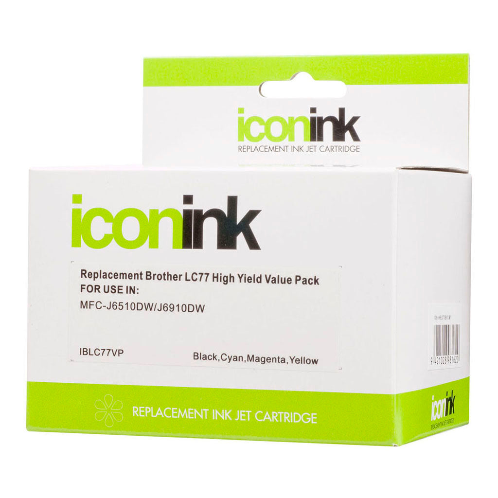 Icon Compatible Brother LC77XL BCMY Ink Value Pack - Cafe Supply