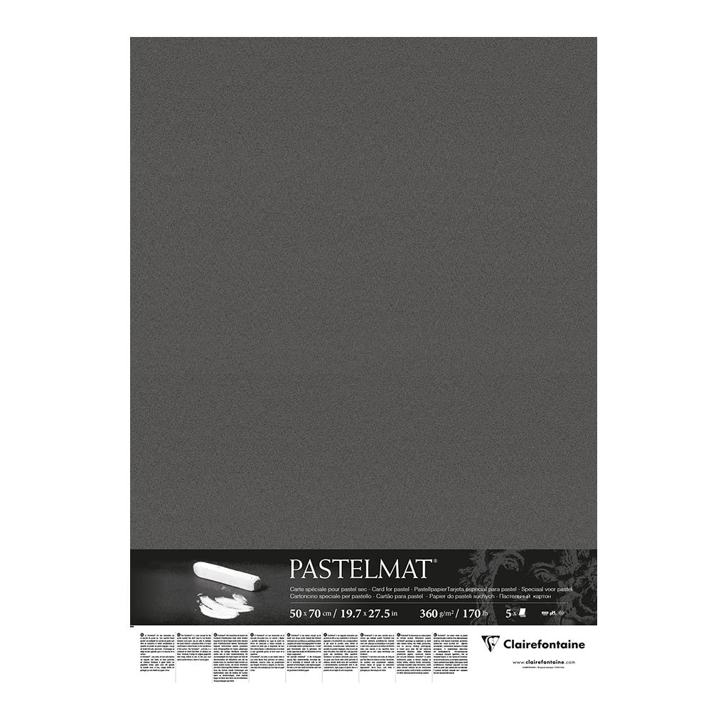 Pastelmat Paper 50x70cm Anthracite, Pack of 5 - Cafe Supply