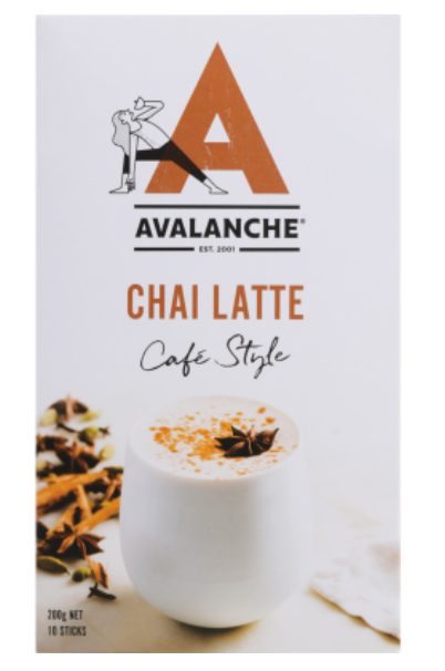 Avalanche Cafe Style Chai Latte Sticks 10 x 20g - Cafe Supply