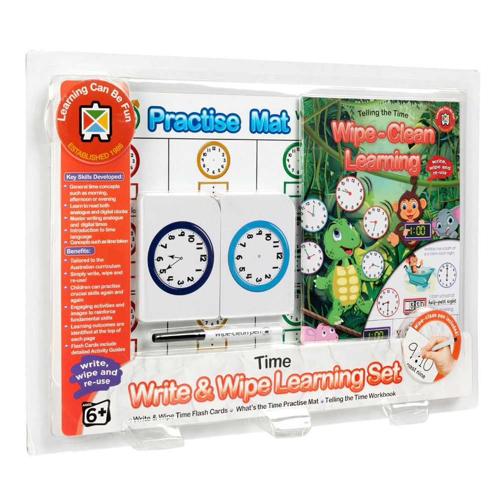 LCBF Write & Wipe Learning Set Time - Cafe Supply