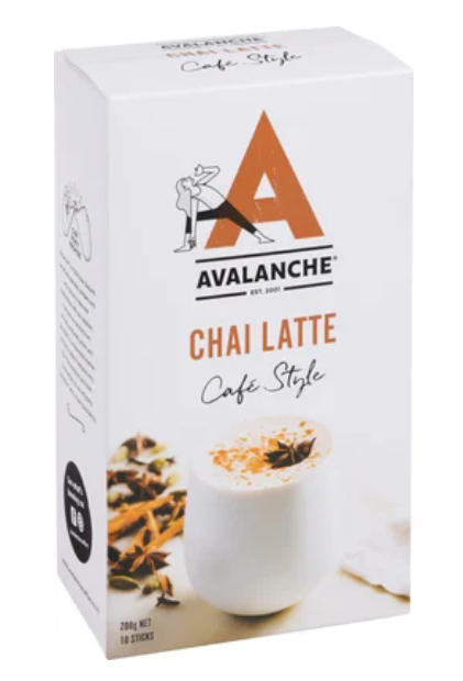 Avalanche Cafe Style Chai Latte Sticks 10 x 20g - Cafe Supply