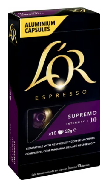 L'OR Espresso Supremo Intensity 10 Coffee Capsules 10pk - Cafe Supply
