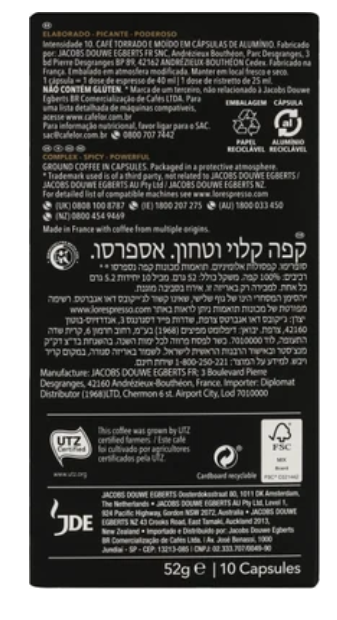 L'OR Espresso Supremo Intensity 10 Coffee Capsules 10pk - Cafe Supply