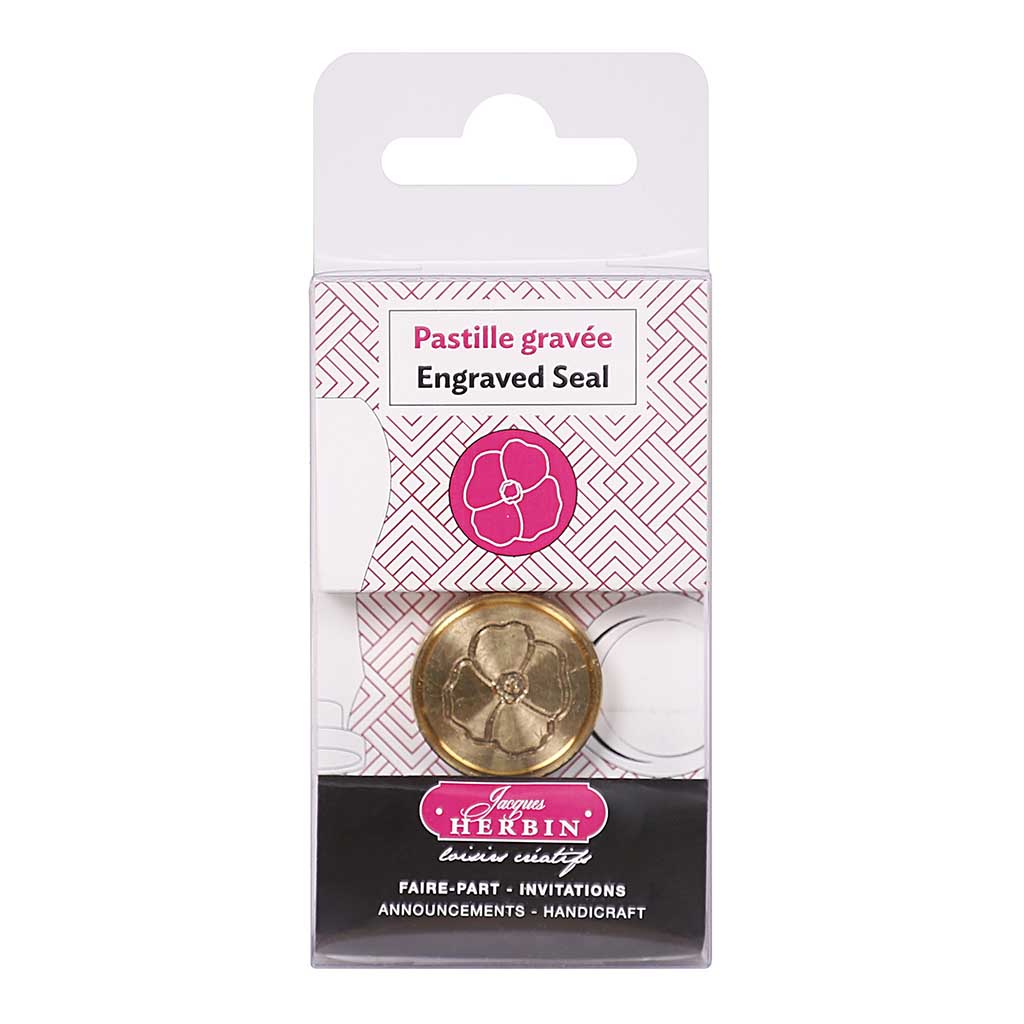 Herbin Round Wax Seal Pansy - Cafe Supply