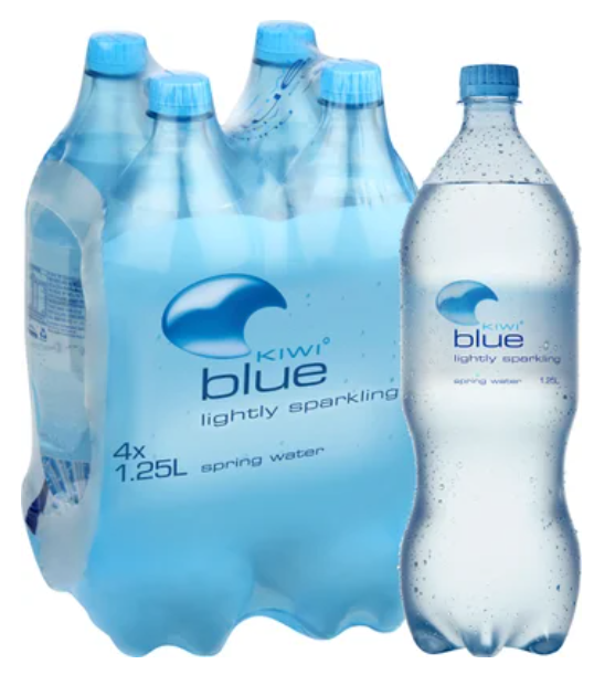 Kiwi Blue Lightly Sparkling Spring Water 4pk - Cafe Supply