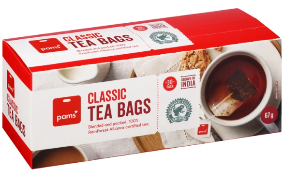 Pams Classic Tea Bags 30pk - Cafe Supply