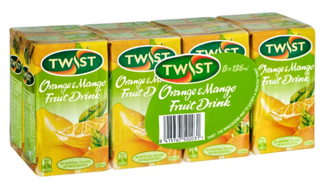 Twist Fruit Drink Orange & Mango 8pk - Cafe Supply