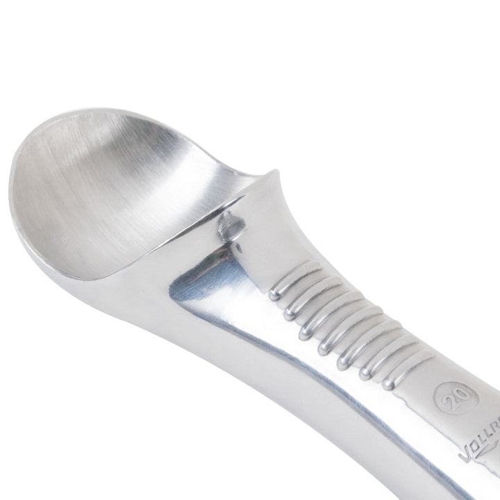 2-ounce aluminum ice cream scoop with gold end - Cafe Supply