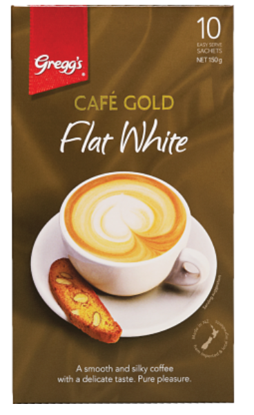 Gregg's Cafe Gold Coffee Flat White Sachets 10pk - Cafe Supply