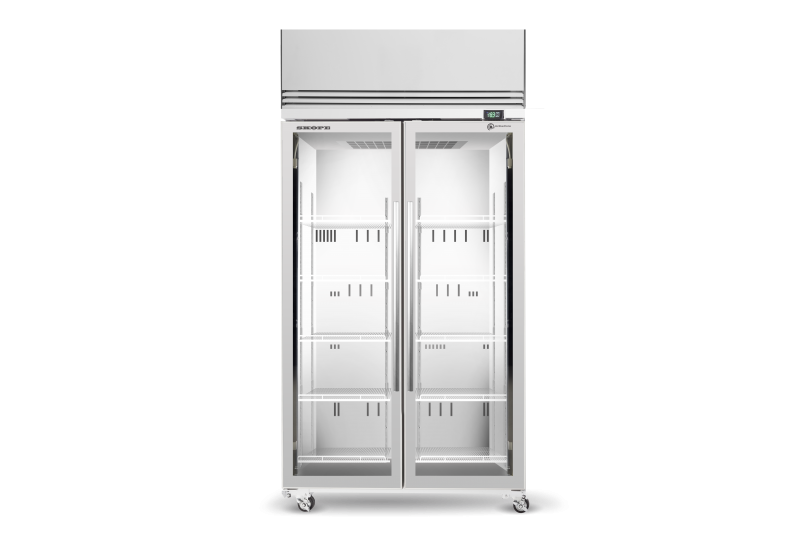 Skope SKFT1000N-A 2 Glass Door Upright Display or Storage Freezer - Cafe Supply