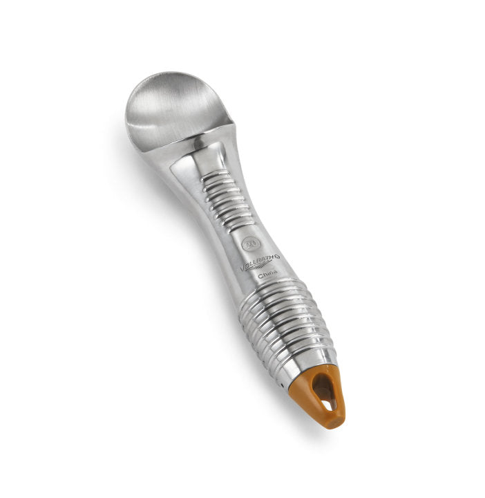 2-ounce aluminum ice cream scoop with gold end - Cafe Supply