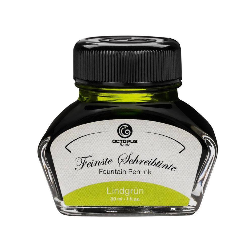 Octopus Fluids Fountain Pen Ink Lime Green (Lindgrun) 30ml - Cafe Supply