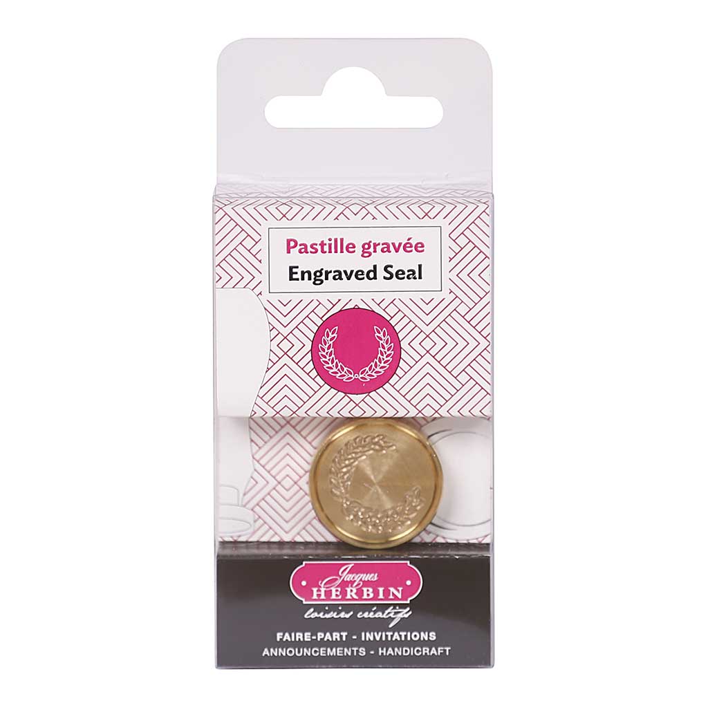 Herbin Round Wax Seal Olive Wreath - Cafe Supply
