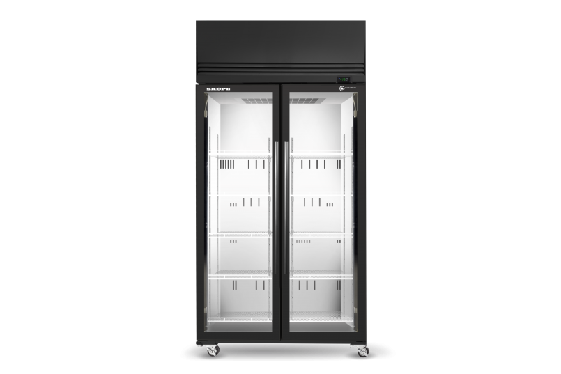 Skope SKFT1000N-A 2 Glass Door Upright Display or Storage Freezer - Cafe Supply