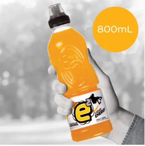 e2 Orange Liquid Energy Fruit Drink 800ml - Cafe Supply