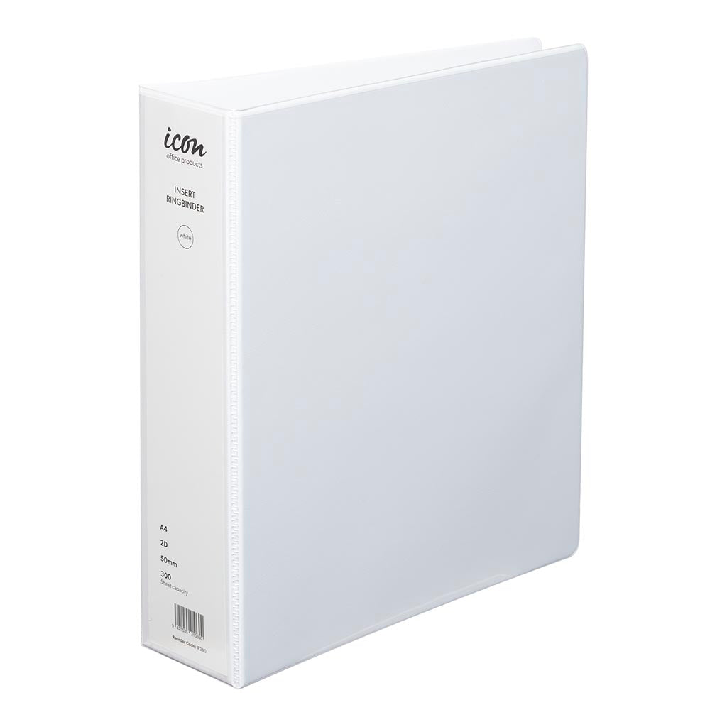 Icon Insert Binder A4 2D 50mm White - Cafe Supply