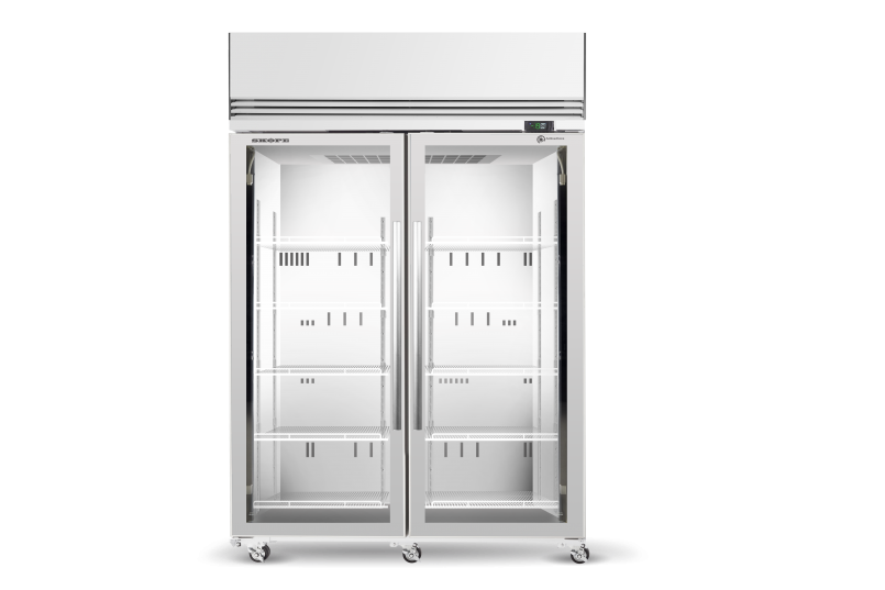 Skope SKFT1300N-A 2 Glass Door Upright Display or Storage Freezer - Cafe Supply