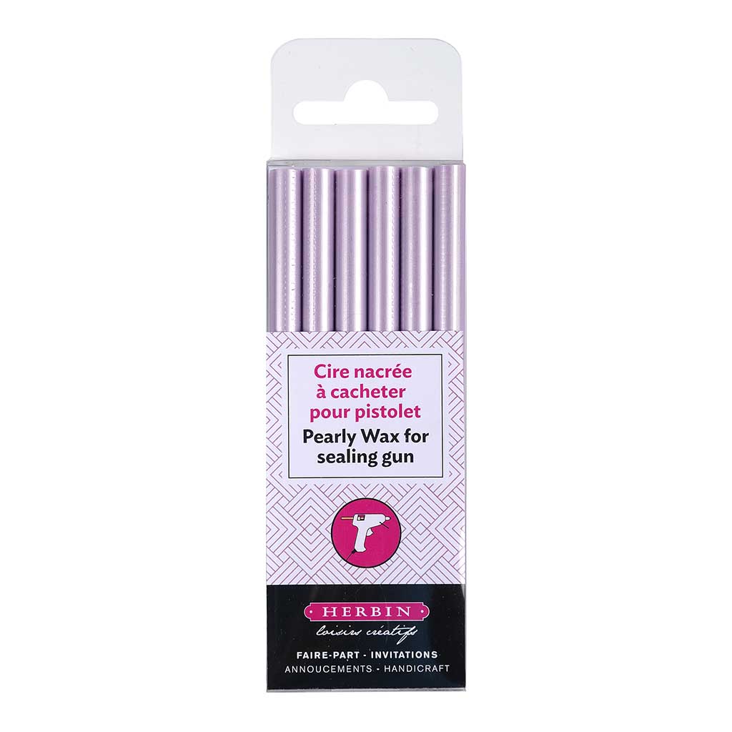 Herbin Wax Gun Sticks Pearly Lilac, Pack of 6 - Cafe Supply