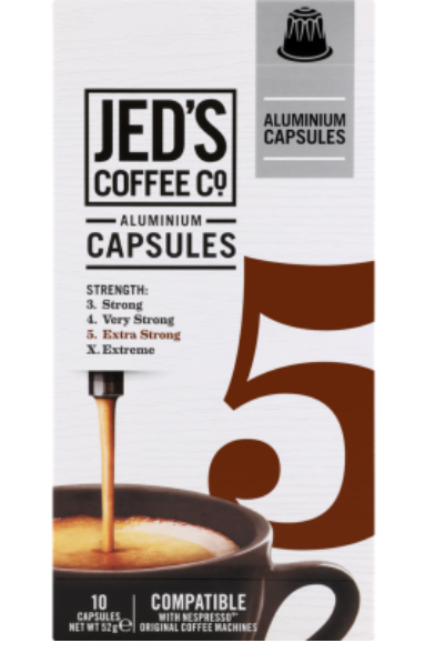 Jed's Coffee Co. #5 Extra Strong Coffee Capsules 10pk - Cafe Supply