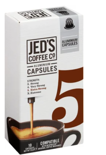 Jed's Coffee Co. #5 Extra Strong Coffee Capsules 10pk - Cafe Supply
