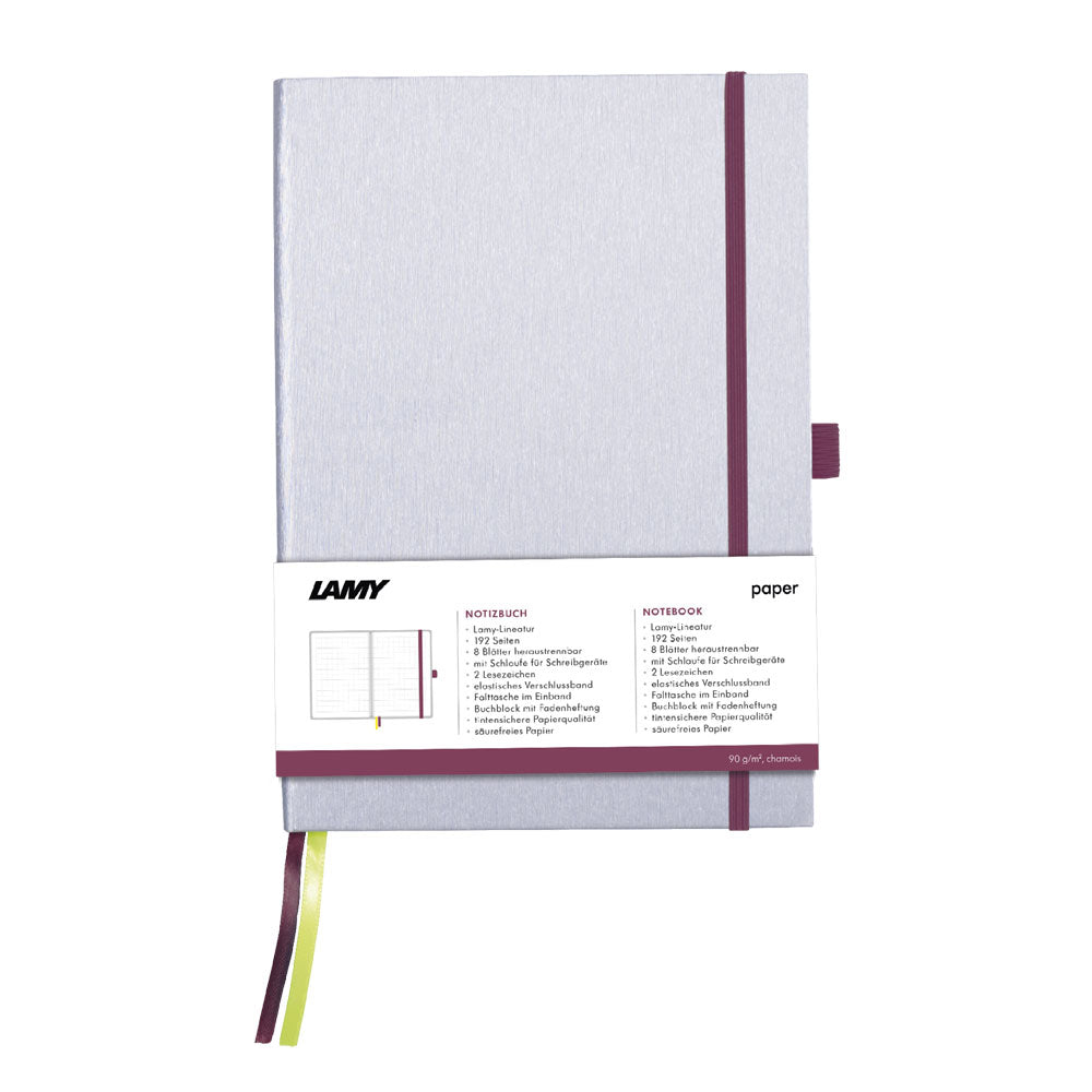 Lamy Notebook Fountain Pen Gift Set A6 Hard Cover Black/Purple - Cafe Supply