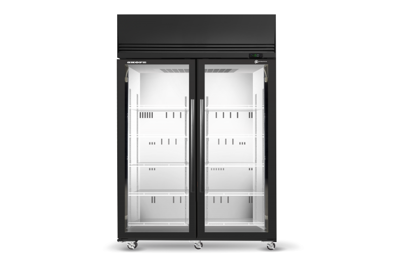 Skope SKFT1300N-A 2 Glass Door Upright Display or Storage Freezer - Cafe Supply