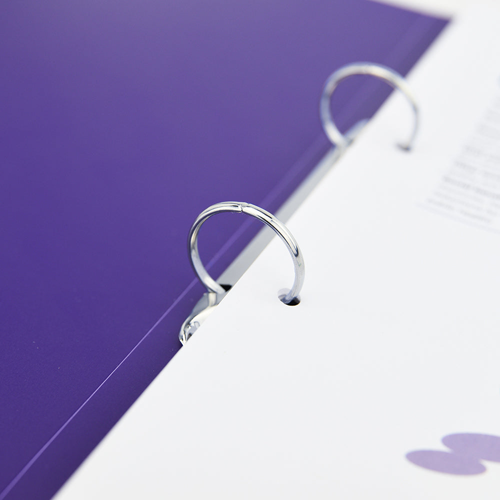 Rapesco Germ-Savvy Antibacterial A4 PP Ring Binder 2/25 Purple - Cafe Supply