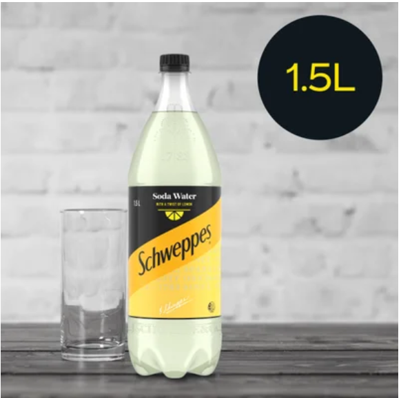 Schweppes Soda Water With A Twist Of Lemon 1.5l - Cafe Supply