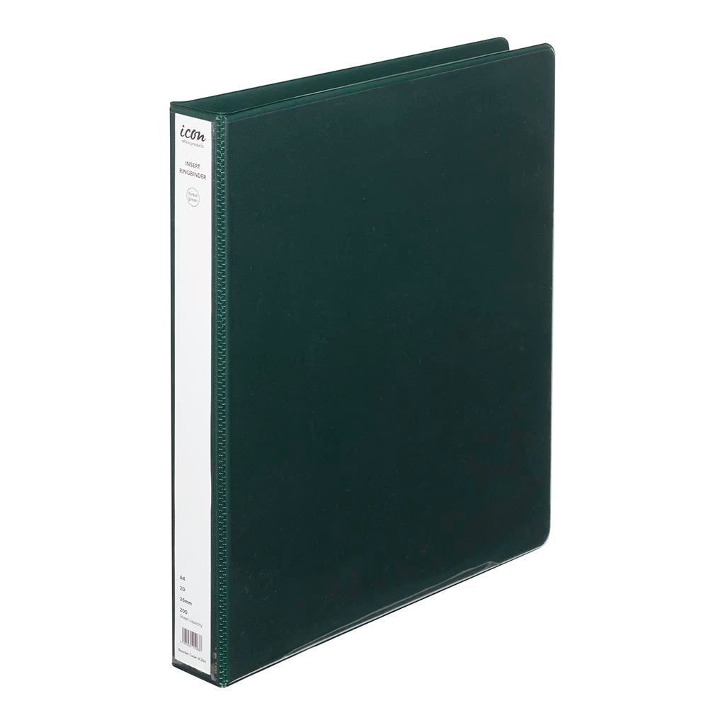 Icon Insert Binder A4 2D 26mm Forest Green - Cafe Supply