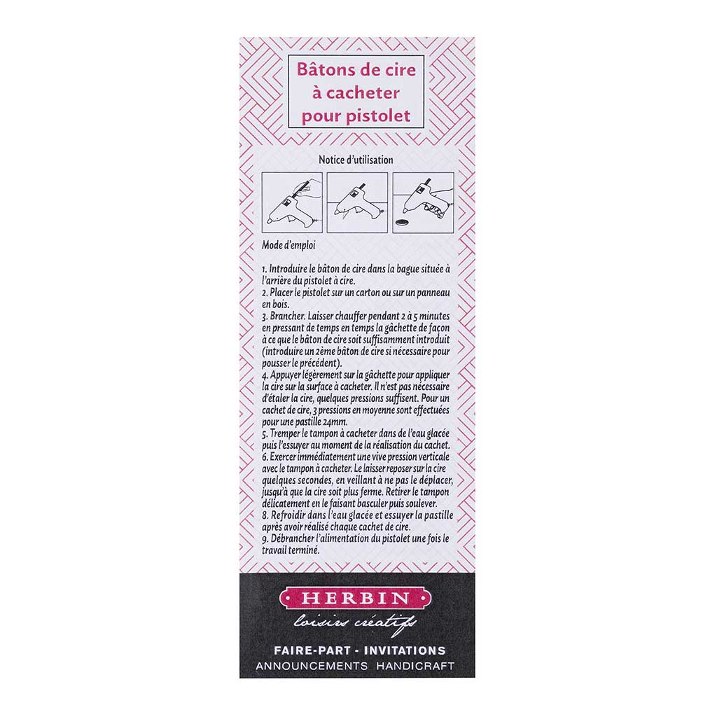 Herbin Wax Gun Sticks Pearly Antique Rose, Pack of 6 - Cafe Supply