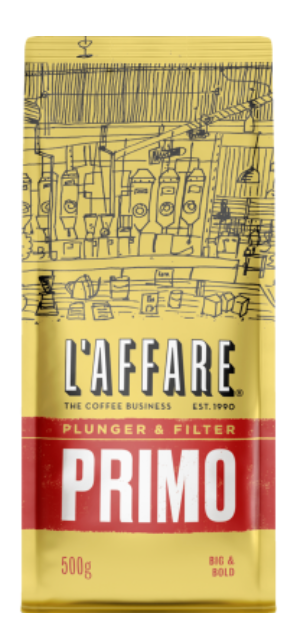 L'affare Primo Plunger & Filter Coffee 500g - Cafe Supply